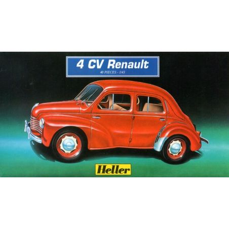 MAQUETTE VOITURE RENAULT 4CV HELLER N°174 boîte noire 1980 1/43